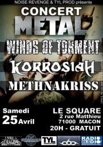 Concert metal Winds Of Torment à Mâcon